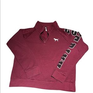 VS PINK 1/4 zip sweatshirt
